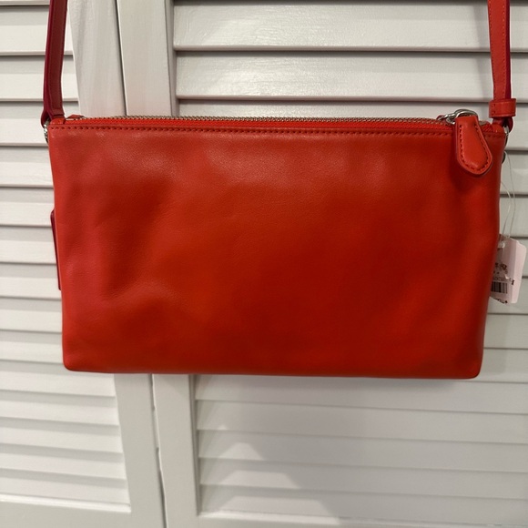 COACH Double-Zip Crossbody/Shoulder bag - orange leather - Picture 3 of 14